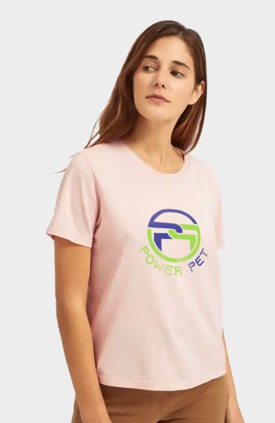 Peach-Colored Cotton T-Shirt