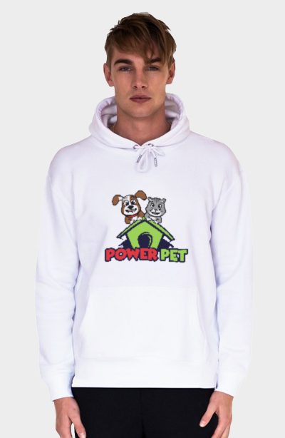 White Kangaroo Pocket hoodie