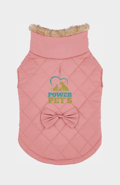 Frisco Aspen Insulated Quilted Dog & Cat Jacket with Bow - Image 2